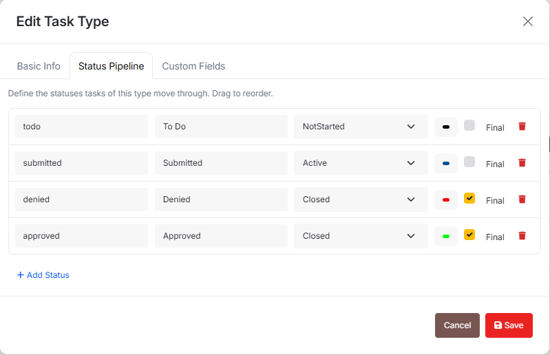 Pipeline configuration