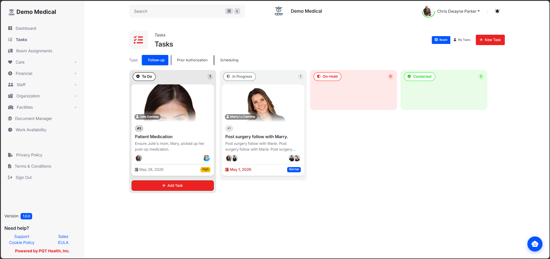 Dyvine Task Manager Kanban board